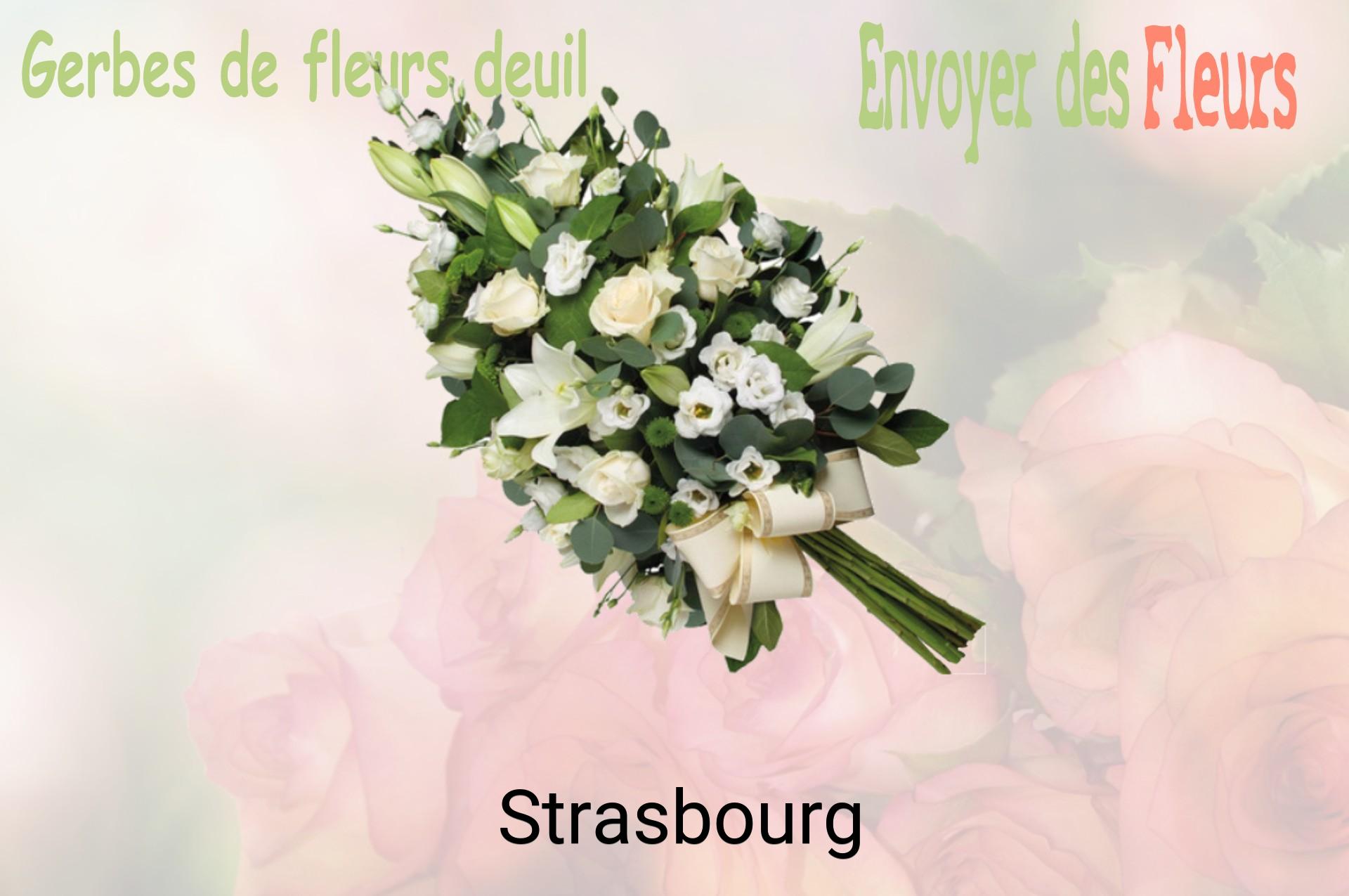 Gerbe de fleurs de deuil livrée à Strasbourg